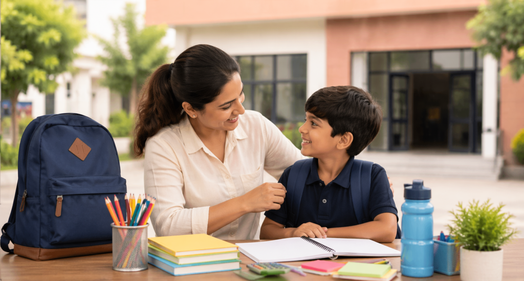 international school back to school 2026 child preparation with parent